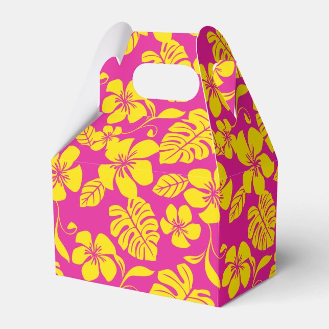 PINK BIKINI (HOT PINK/YELLOW) FAVOUR BOX (Front Side)