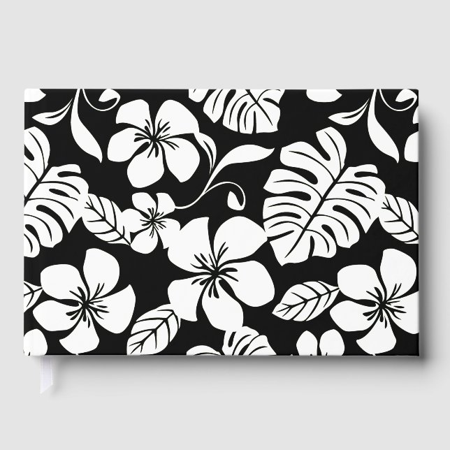 PINK BIKINI PATTERN IN BLACK AND WHITE GUEST BOOK (Front)