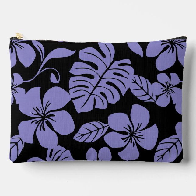 PINK BIKINI PATTERN IN BLACK/LAVENDER ACCESSORY POUCH (Front)