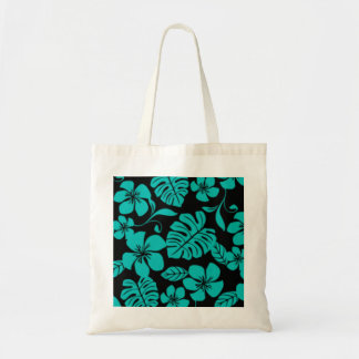 PINK BIKINI PATTERN IN BLACK/TEAL TOTE BAG