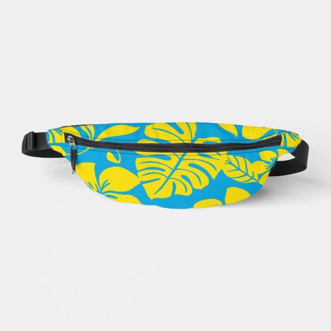 PINK BIKINI PATTERN IN BLUE/YELLOW BUM BAGS (Front)