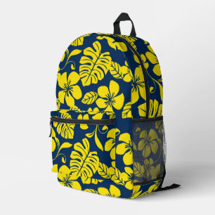 PINK BIKINI PATTERN IN DARK BLUE/YELLOW PRINTED BACKPACK