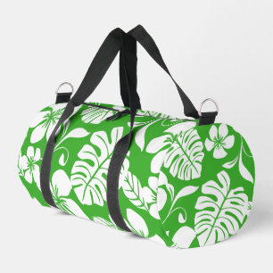 PINK BIKINI PATTERN IN GRASS GREEN DUFFLE BAG