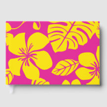 PINK BIKINI PATTERN IN HOT PINK AND YELLOW
