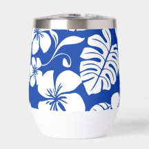 PINK BIKINI PATTERN IN ROYAL BLUE