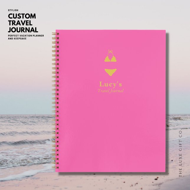 Pink Bikini Personalized Travel Notebook Planner (Creator Uploaded)