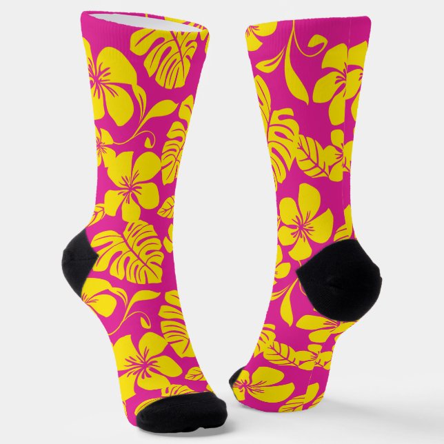 PINK BIKINI (PINK/YELLOW) SOCKS (Angled)