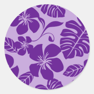 PINK BIKINI (PURPLE x 2) CLASSIC ROUND STICKER