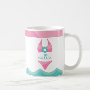 Pink Bikini Swimsuit Personalized Mug