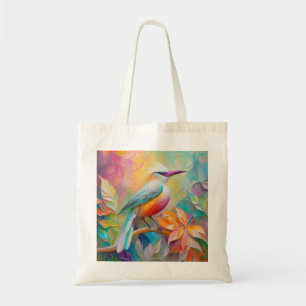 Pink Billed Red Breasted Fantasy Bird Tote Bag