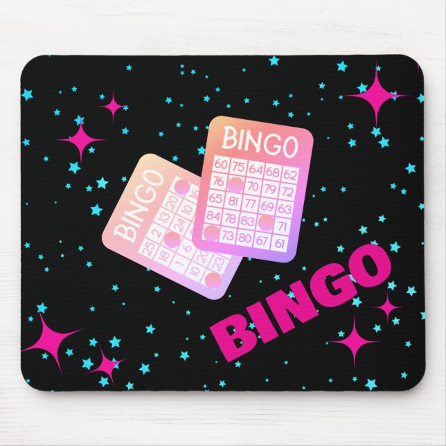 Pink Bingo Mouse Pad (Front)