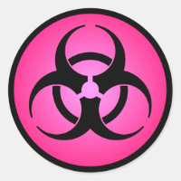 Pink Biohazard Symbol