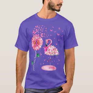 Pink Bird Flamingo Breast Cancer Awareness 2394 T-Shirt