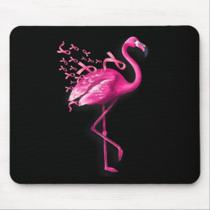 Pink Bird Flamingo Breast Cancer Awareness Mouse Pad
