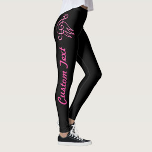 Pink bird music leggings