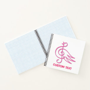 Pink Bird Music Notebook