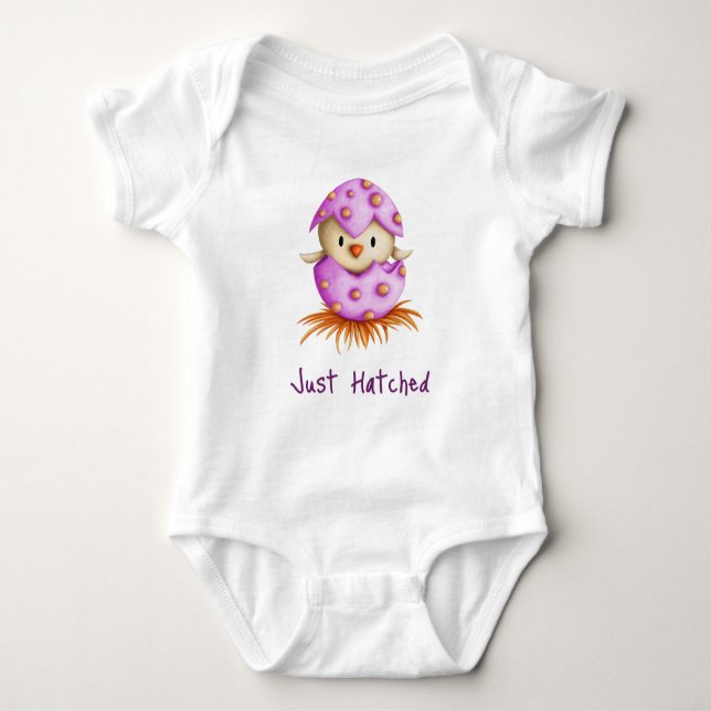 Pink bird New Baby Girl Baby Bodysuit (Front)