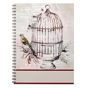 pink birdcage notebook