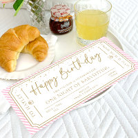 Pink Birthday Babysitting Gift Voucher Card