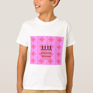 Pink Birthday Cake Art Print T-Shirt