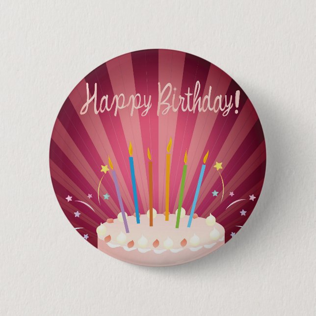 Pink Birthday Cake Pin (Front)