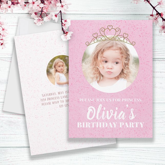Pink Birthday Girl Princess Photo Template (Creator Uploaded)