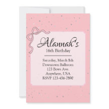 Pink Birthday Invitation