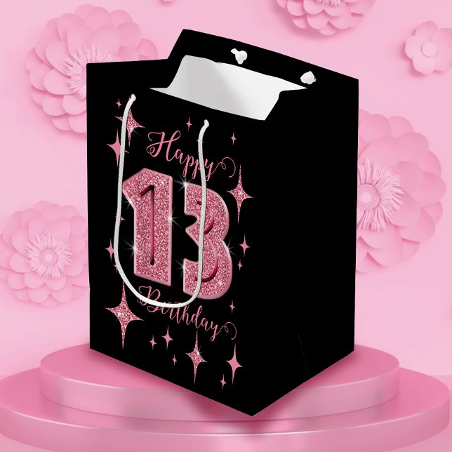 Pink Birthday Medium Gift Bag (Creator Uploaded)