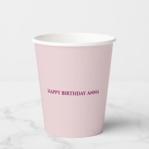 Pink Birthday Party Paper Cups – Elegant & Fun 