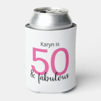 Pink Black 50 and Fabulous 50th Birthday