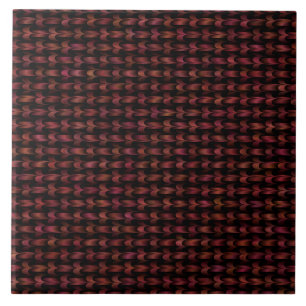 Pink Black Abstract Weave Pattern Ceramic Tile