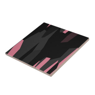Pink Black and Gray   Ceramic Tile