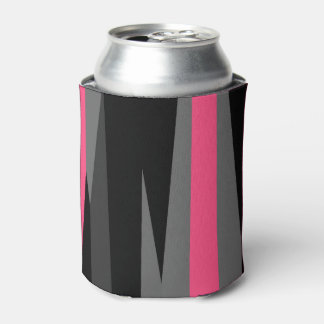 Pink Black and Grey Can Cooler