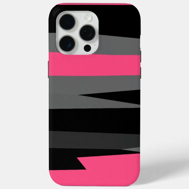 Pink Black and Grey Case-Mate iPhone Case (Back)