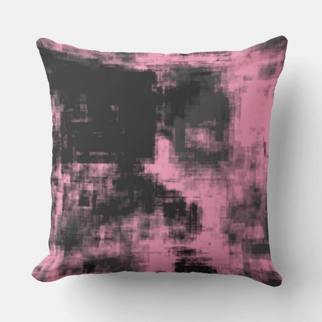 Pink Black and Grey   Cushion (Front)