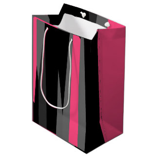 Pink Black and Grey Medium Gift Bag
