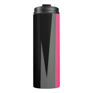 Pink Black and Grey Thermal Tumbler