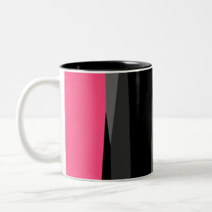 Pink Black and Grey Two-Tone Coffee Mug