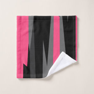 Pink Black and Grey Wash Cloth