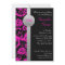 Pink, Black, and Silver 30th Birthday Invitation