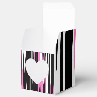 Pink Black and White Abstract     Favour Box
