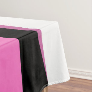 Pink Black and White Abstract Tablecloth