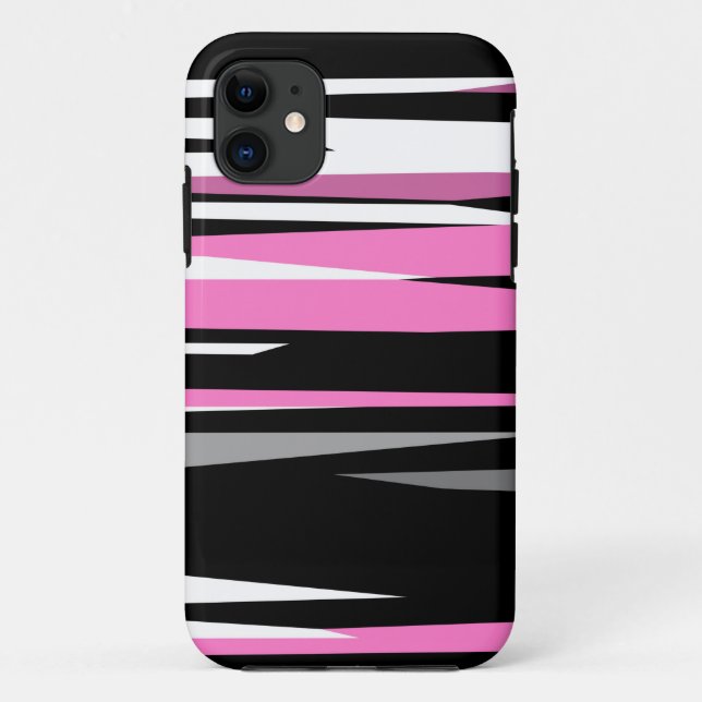 Pink Black and White Case-Mate iPhone Case (Back)