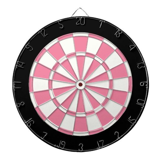 Pink Black And White Dartboard (Front)