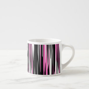 Pink Black and White Espresso Cup