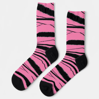 Pink + Black Animal Print Premium Crew Socks