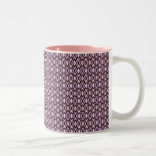 Pink & Black Argyle Two-Tone Coffee Mug