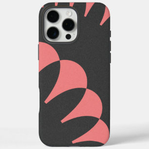 Pink & Black Artistic Abstract Fractal Art iPhone 16 Pro Max Case