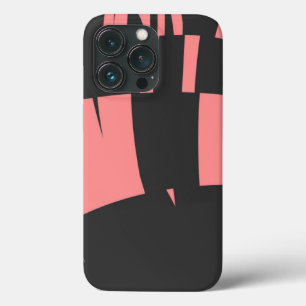 Pink & Black Artistic Abstract Fractal Art  iPhone 13 Pro Case