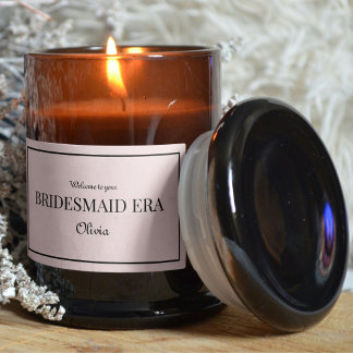 Pink & Black Bridesmaid Era Label Sticker